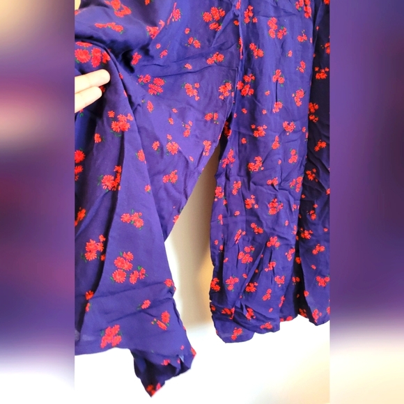 Nobody's Child, from ASOS, size 8, blue with red flower jumpsuit - Picture 4 of 4